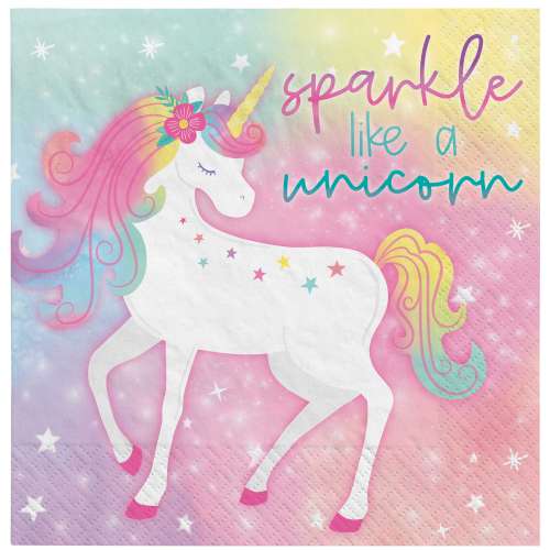 Enchanted Unicorn Lunch Napkins - Click Image to Close